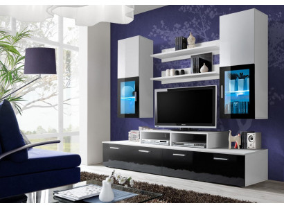 Unité murale Complet TV Lowboard Meuble mural de luxe des fournitures de cabinet de concepteur moderne