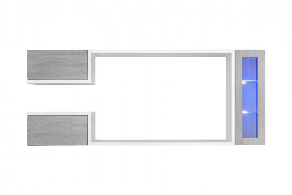 Unité murale Suite Mobilier Designer Armoire murale Moderne Étagères en bois neuf
