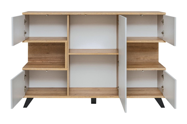 Commode blanche moderne pour salon, nouvelle commode de designer de luxe en bois.