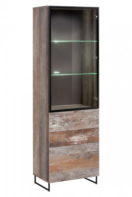 Vitrine Design Armoire en bois Moderne nouveau Mobilier Gris Bois Ameublement