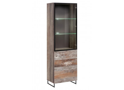 Vitrine Design Armoire en bois Moderne nouveau Mobilier Gris Bois Ameublement