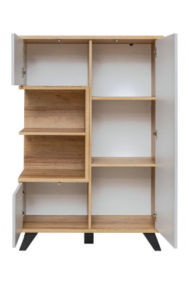 Salle de séjour Bibliothèque Bois Armoire de bureau Étagère Luxe Design de meubles en bois