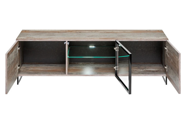 Luxe TV Lowboard Design moderne Mobilier Salon Bois Nouveau