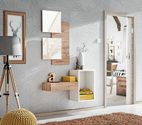Portemanteau d'entrée Meuble Moderne Design Mural Mobilier en Bois Nouveau Hall