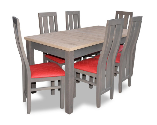 Ensemble complet Table à manger 6x Chaises Set de salle à manger Groupe Ess Tables de table 7 pièces nouveaux