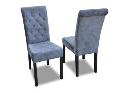 4x Ensemble de chaises Chesterfield en cuir pour salle à manger