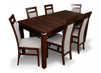 Ensemble de salle à manger de design Table à manger Suite Salle à manger Table Bois 6x Chaises Chaise