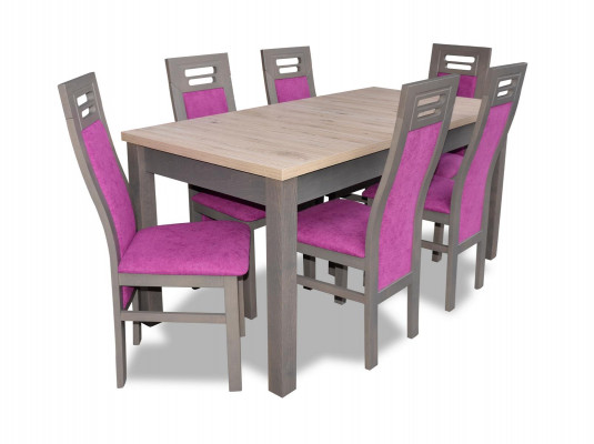 Table à manger en bois Salle à manger Ensemble de 6 chaises Chaises modernes Ensemble de meubles