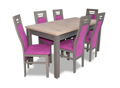 Table à manger en bois Salle à manger Ensemble de 6 chaises Chaises modernes Ensemble de meubles