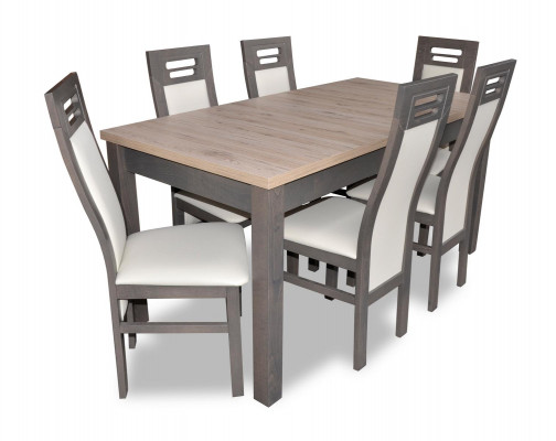 Salle à manger 6x fauteuils Ensemble de 7 pièces Suite classique Table de salle à manger Groupe de chaises de luxe