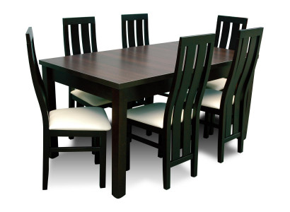 Table à manger Salle à manger Ensemble complet 6x chaises Ensemble Ess Bois Table Tables 7 pièces