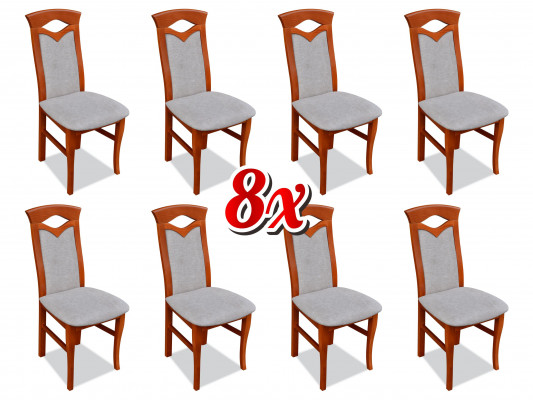 Chaise de salle à manger en bois Chaises Rembourrage Gastro Salle à manger 8x Chaise en bois massif Fauteuil Meubles