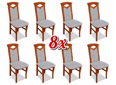 Chaise de salle à manger en bois Chaises Rembourrage Gastro Salle à manger 8x Chaise en bois massif Fauteuil Meubles