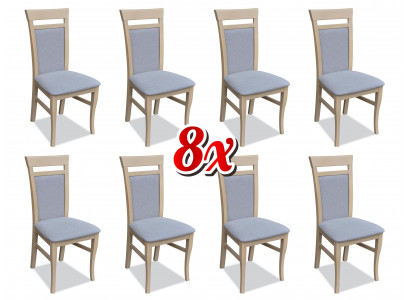 Upholstered Chair Seat Armchair Set Chaises de cuisine Chaises de véranda Salle à manger 8x Neuf solide