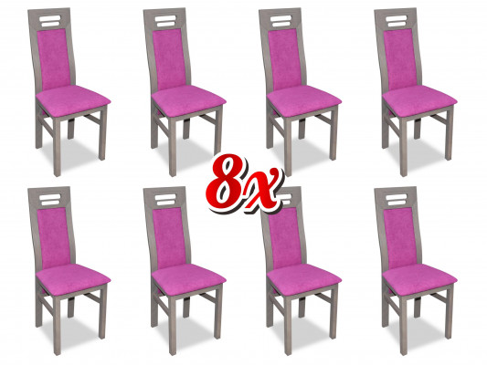Ensemble de chaises de salle à manger de design, groupes de chaises 8x, ensemble de sièges neuf complet.