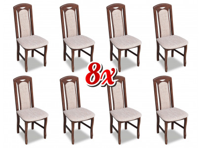 Suite Chaise 8x Chaise de salle à manger Chaise rembourrée Salon Club Chaises Textile Ensemble de cuisine neuf