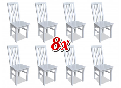 Chaise de salle à manger Chaises de designer Chaises de salle à manger nouvelle ensemble de 8x Tissu Bois massif Chaise