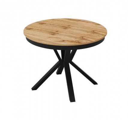 Table de salle à manger de luxe Table ronde marron Salle à manger Design en bois Tables 100 cm