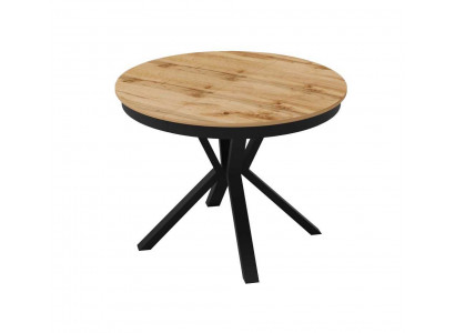 Table de salle à manger de luxe Table ronde marron Salle à manger Design en bois Tables 100 cm