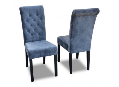4x Ensemble de chaises Chesterfield Chesterfield Salle à manger Chaises à dossier en cuir