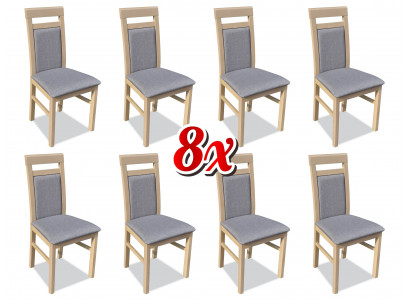 Suite Fauteuil Luxury new 8x Chaises Chaise Tapisserie Design Salon Salle à Manger Groupe de Sièges