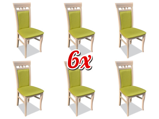 Salle à manger Rembourrage nouveau Ensemble 6x Chaise de salle à manger Textile Fauteuil Chaises Gastro nouveau