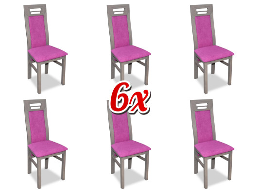 Groupe de chaises complet et ensemble de salle à manger avec 6 chaises inclinables.