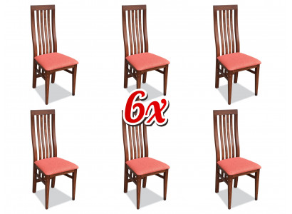 Suite Wood Lehn Fauteuils Rembourrés Textile Salle à manger Ensemble 6x Groupe de chaises à accoudoirs