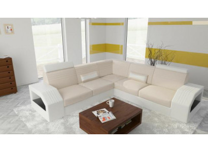 Canapé design canapé canapé d'angle en cuir tissu textile suite rembourrage paysage de vie