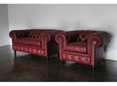 Chesterfield Sofa Upholstery 2+1 Seater Meubles Rembourrés Ensemble de canapés Canapés Sofas