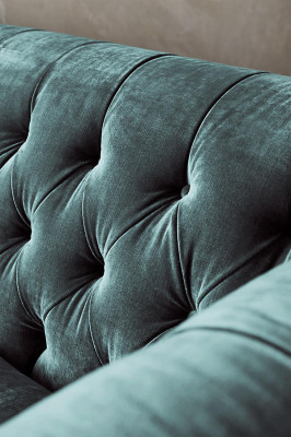 Canapé d'angle Chesterfield Canapé en cuir Canapé Tissu Tissu Coin Coin Rembourrage neuf