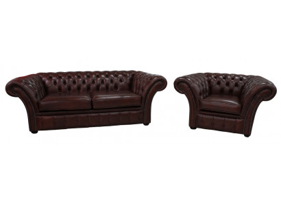 Canapé Chesterfield en tissu Canapé Seat Sofa set Sofa Couch Suite 2+1