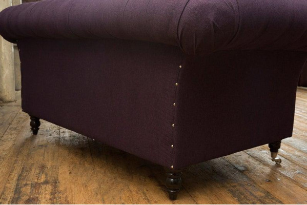 Ensemble de canapé 2+1 Chesterfield en tissu. Ensembles de canapé.