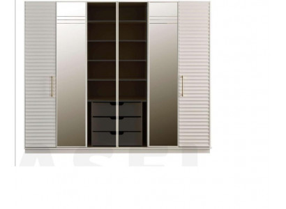 Armoire de designer avec miroir Chambre Armoire de luxe Mobilier de chambre