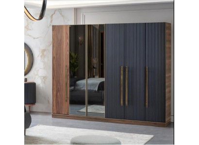 Armoire brune de designer de luxe en bois meuble armoire.