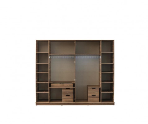Armoire brune de designer de luxe en bois meuble armoire.