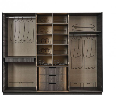 Armoire noire Armoires de luxe Armoire de chambre Mobilier en bois