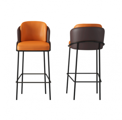 Chaise de bar bicolore, designer, fauteuil moderne 1 place, meubles de salon