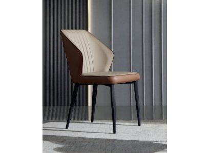 Brun fauteuils Mobilier de salle à manger noble Chaises en bois Mobilier textile de luxe