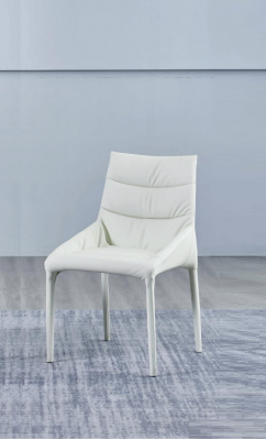 Salle à manger Chaise de designer blanche monoplace Cadre en bois accoudoirs Chaises