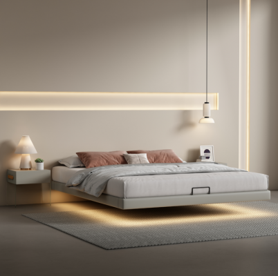 Mur lit murale gris Chambre lits design Lits doubles de luxe en bois