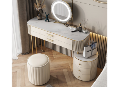 Coiffeuse blanche Coiffeuses de designer Coiffeuses de chambre Tables cosmétiques