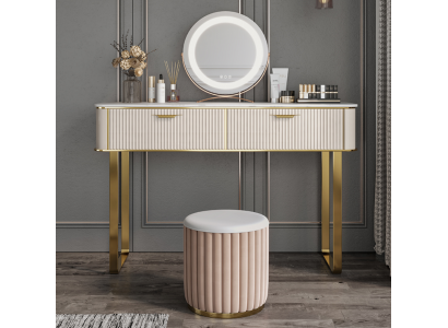 Toilette élégante 2x tiroirs coiffeuse luxueuse commode cosmétique