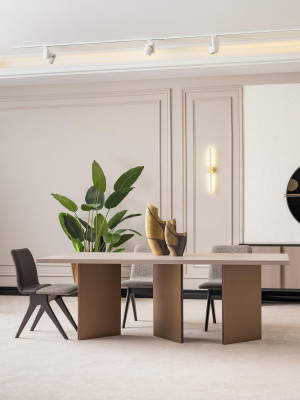 Salle à manger Ensemble de salle à manger Mobilier de salle à manger Table à manger Coin repas 9 pièces Bois Beige