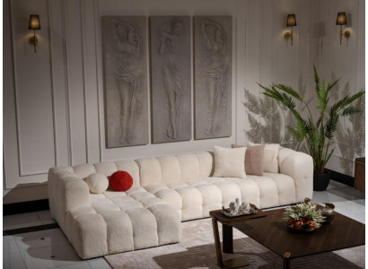 Canapé d'angle canapé en tissu canapé rembourré canapé moderne canapé de luxe blanc relaxent les canapés