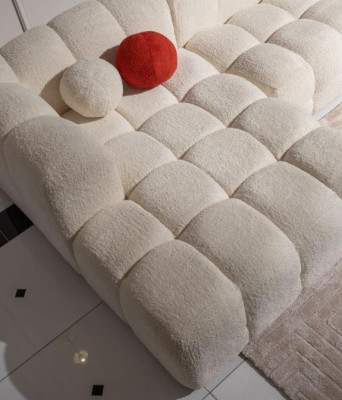 Canapé d'angle canapé en tissu canapé rembourré canapé moderne canapé de luxe blanc relaxent les canapés
