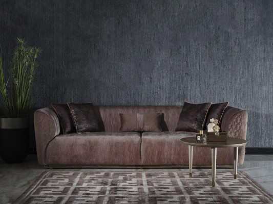 Ensemble de canapé canapé rembourré canapé en tissu canapé trois places fauteuil 3 places gris