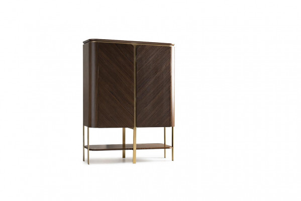 Armoire de bar Armoire de rangement Armoire en bois Bar en bois Marron Boissons Design Bouteilles