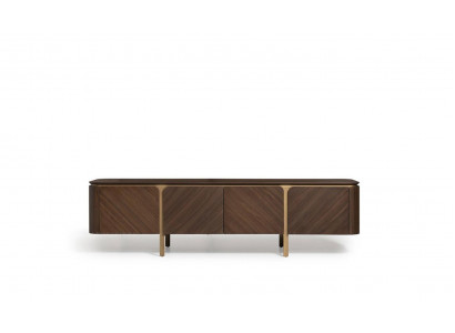 Buffet TV meuble bas meuble TV Table Bois Marron Unité murale Moderne