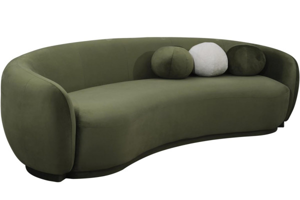 Canapé en tissu Trois places Canapé 3 places Canapé en tissu vert Canapé rembourré en tissu moderne